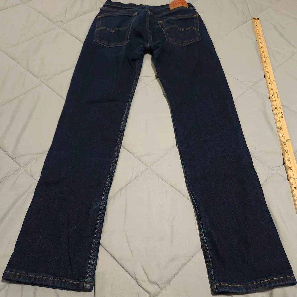 Levi's 514 Straight Fit Jeans Mens 30x32 Dark Wash Stretch Denim Blue